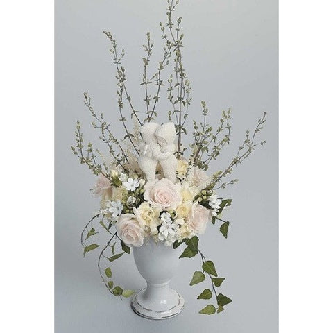 White Garland Flowers Sympathy Tribute