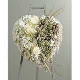 Half Heart Dried Flowers and Half Fresh Flowers Standing Spray - Flowers by Pouparina