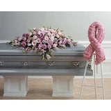 Pink Ribbon Sympathy Package - Flowers by Pouparina
