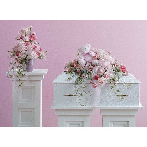Baby Pink Funeral Package - Flowers by Pouparina