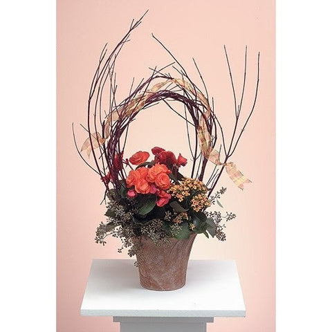 Colorful Basket, Red Gladioli, Sunflowers, Gerberas and Roses Sympathy Basket