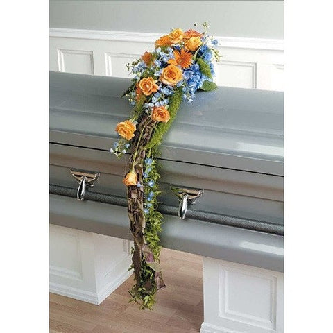 Satin Cross with Flowers Corsage Lid Inset