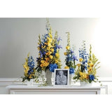 Sympathy Flowers Package Yellow and Blue - Flowers by Pouparina