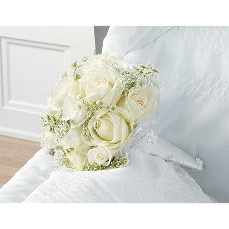 White Wreath Flowers Casket Lid Inset