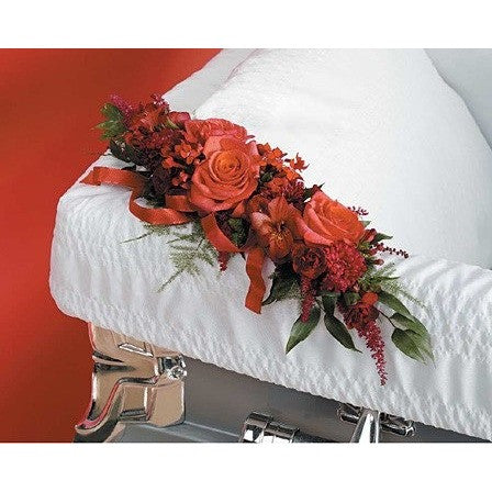 White Flowers Bouquet Casket Inlet