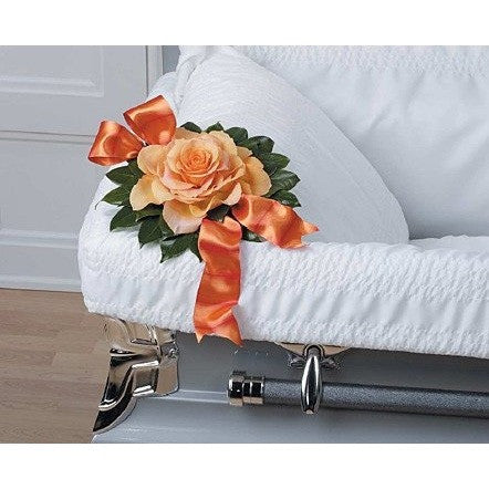 White Flowers Bouquet Casket Inlet