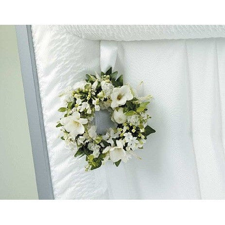 White Flowers Bouquet Casket Inlet
