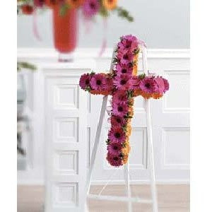 Mix Colors and Flowers Cross Standing Spray
